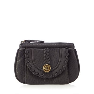 Black stitched small purse